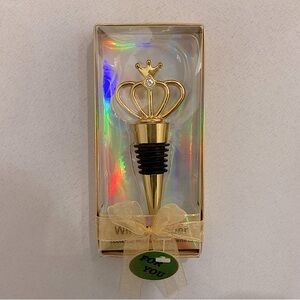 Gold Crown Wine Stopper Gift